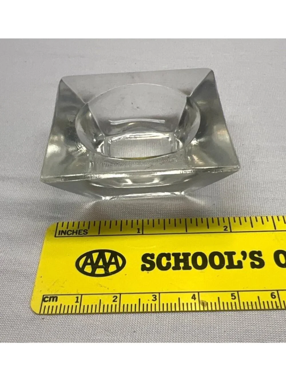 Vintage Open Salts Cellars Lot 12 Crystal Cut Glass Clear Square Salt